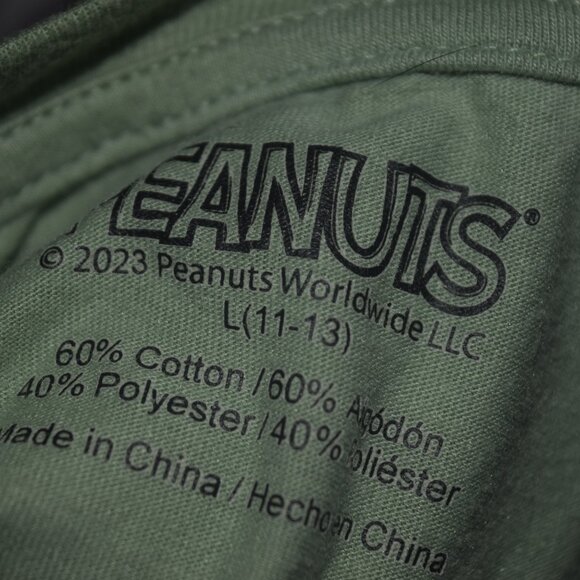 Peanuts Rather Be Sleeping tshirt large (11-13) Jrs - Picture 3 of 3